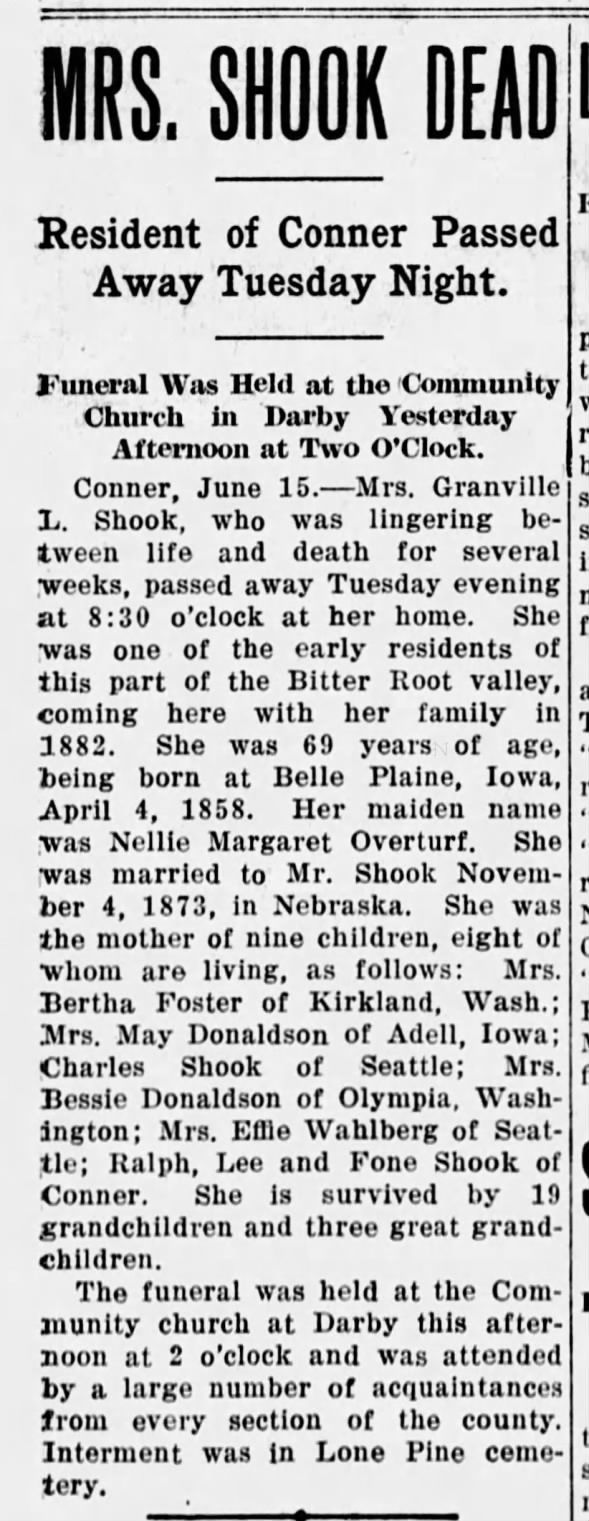 Clipping from Ravalli Republic